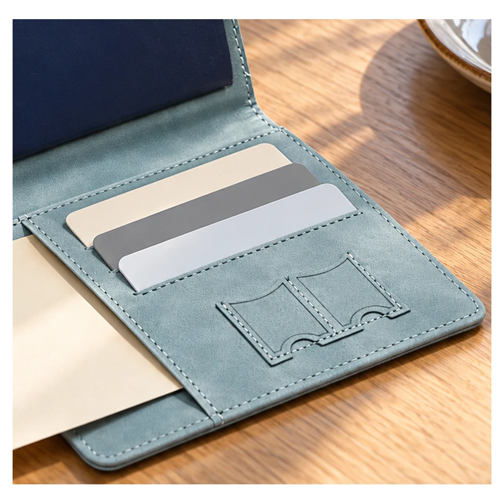 RFID 차단 가죽 여권 케이스 · 제작 참고 이미지