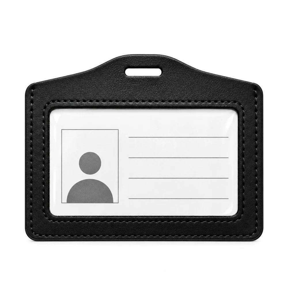 PU 가죽 사원증 카드홀더 주문제작 · 제작 참고 이미지