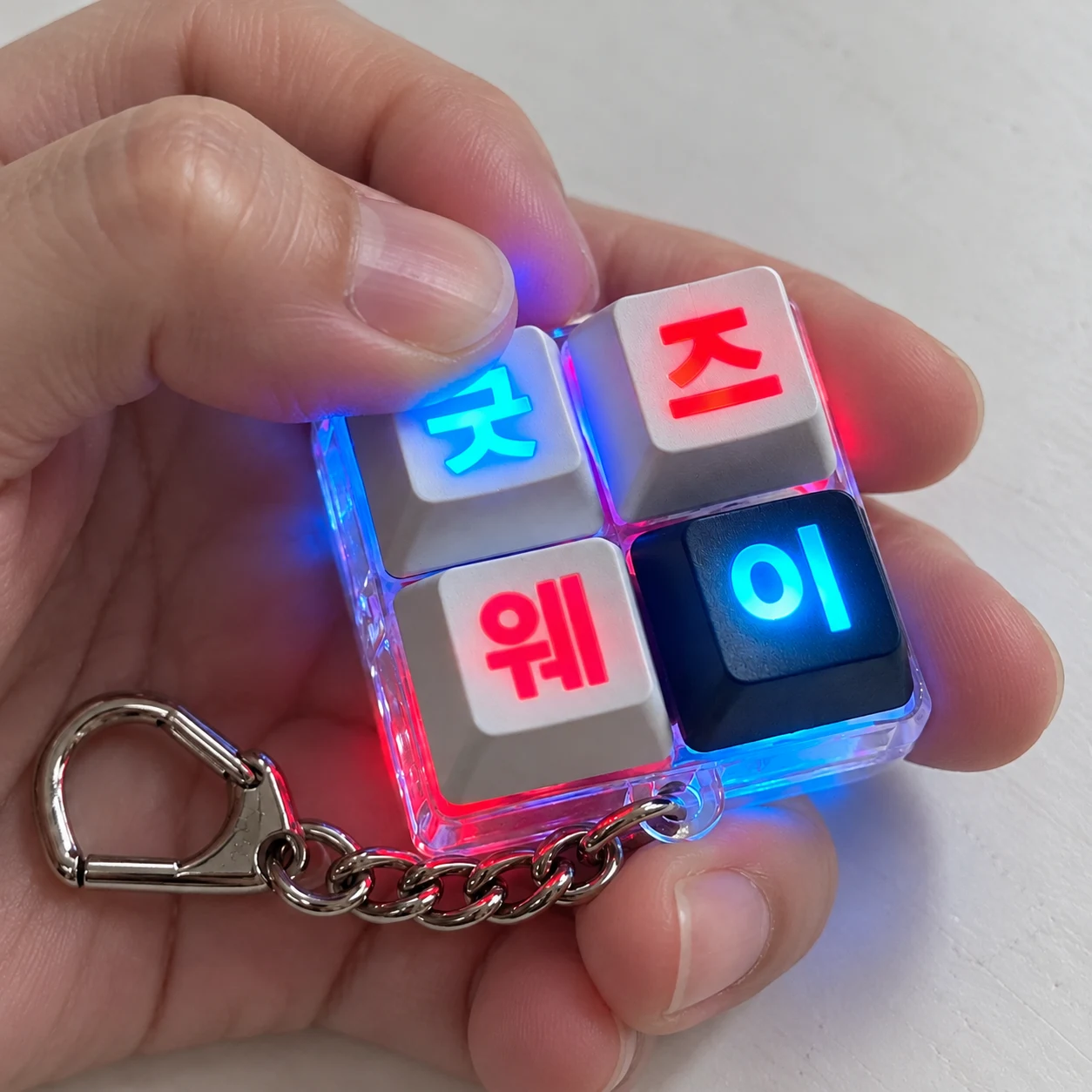 LED 투명 키캡 키링 · 제작 참고 이미지