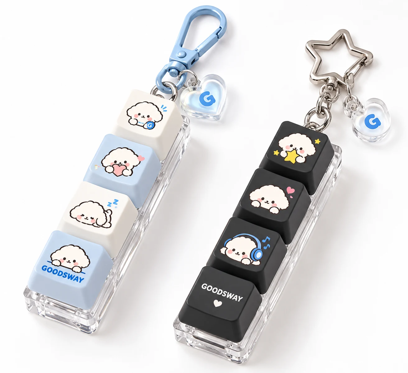 4구 LED 키캡 키링 제작