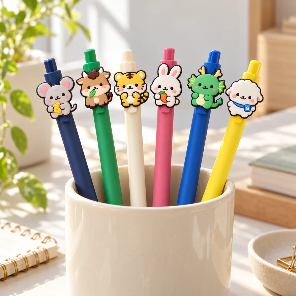 PVC 캐릭터 볼펜 · 제작 참고 이미지