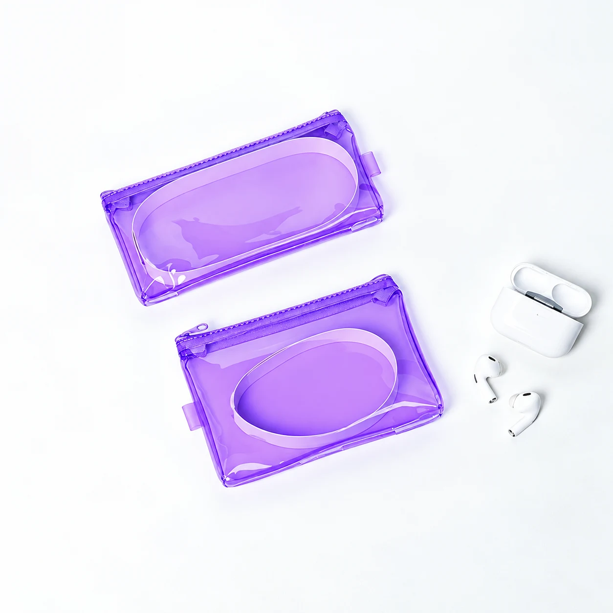 PVC 투명 지퍼 파우치 · 제작 참고 이미지