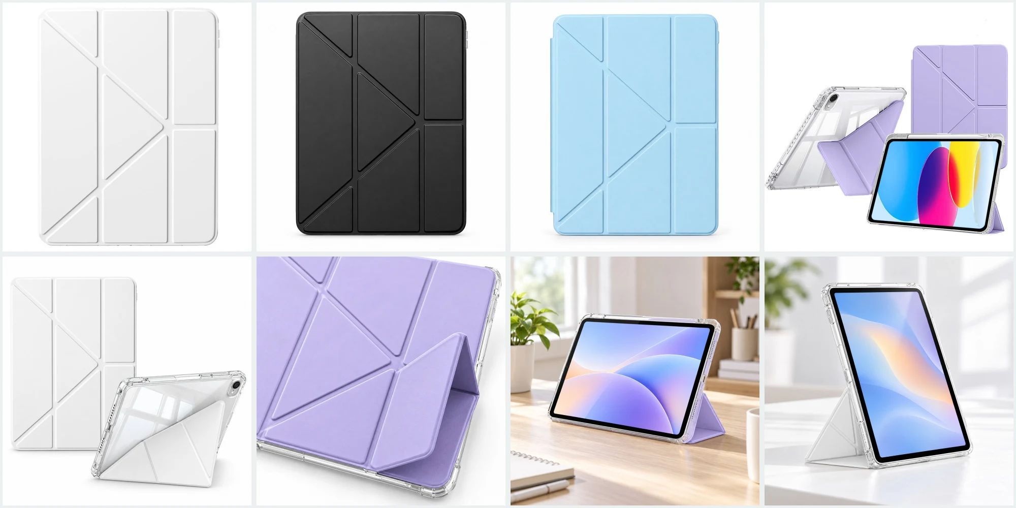 iPad Y자 3단 접이식 보호 케이스 · 제작 참고 이미지