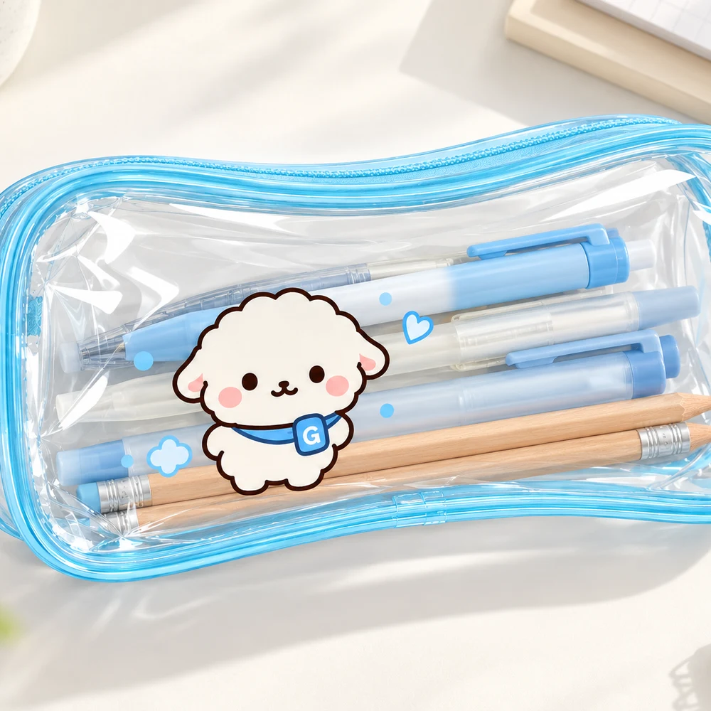 PVC 투명 필통 케이스 · 제작 참고 이미지