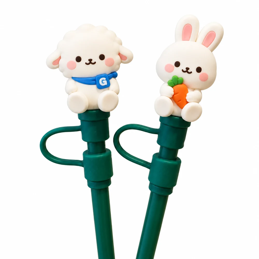 실리콘 빨대 마개 · 제작 참고 이미지