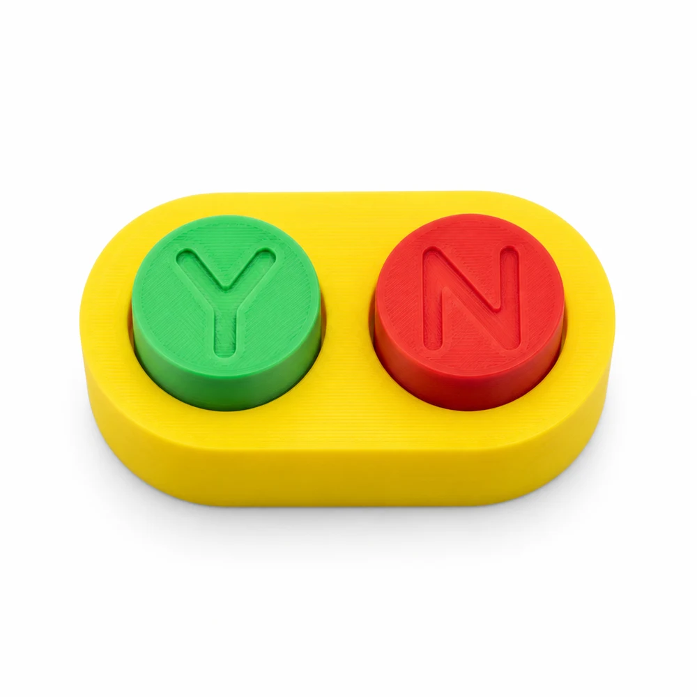 3D 프린팅 Y·N 클리커 키링 주문제작 · 제작 참고 이미지