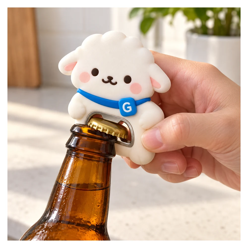 동물 캐릭터 자석 병따개 · 제작 참고 이미지