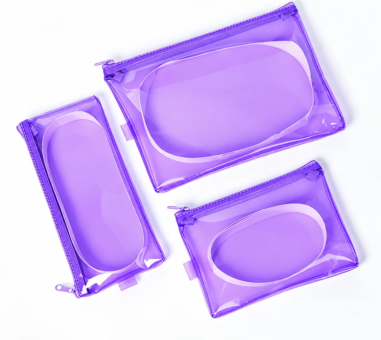 PVC 투명 지퍼 파우치 · 제작 참고 이미지