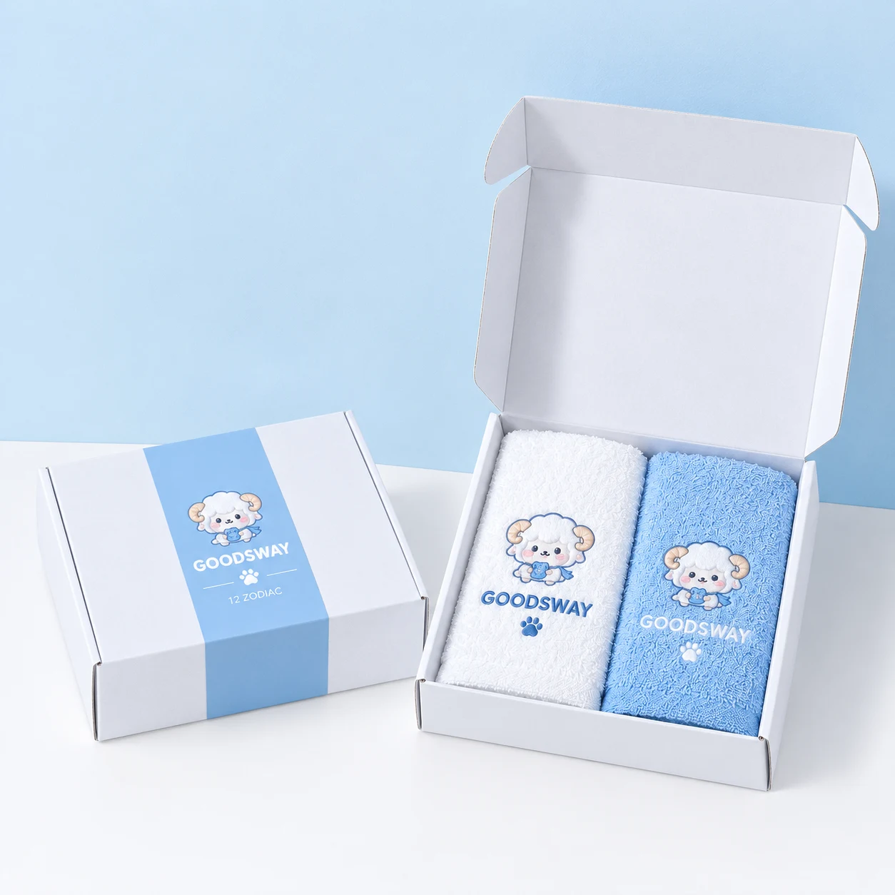 송월타올 자수 타월 SET (2입) · 제작 참고 이미지